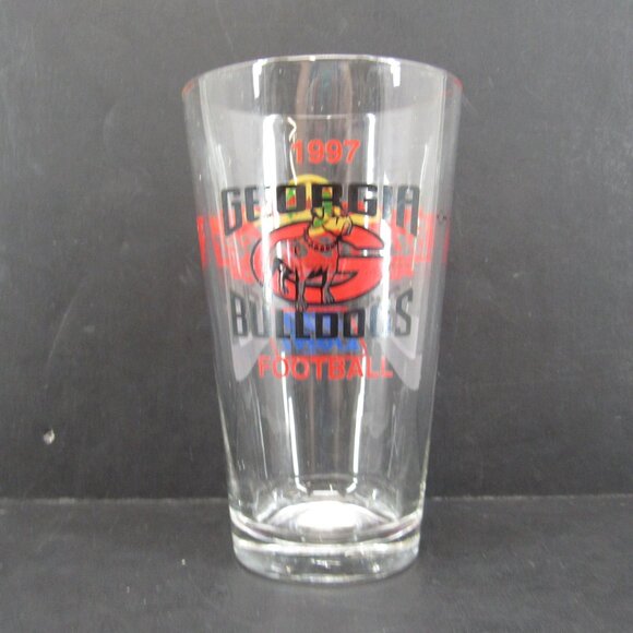 Budweiser Bud Light Logo 1997 Georgia Bulldogs Football Libbey Glass 10 Oz - Picture 3 of 8